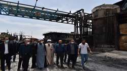 حجت‌الاسلام طالبی از واحد تولیدی خسارت دیده ناشی از حریق بازدید کرد